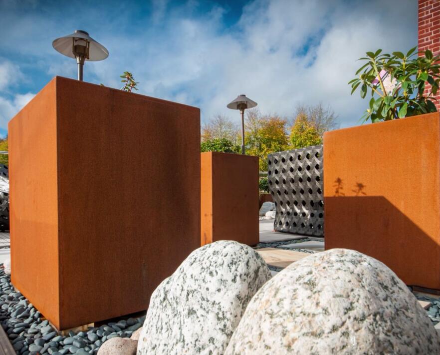 察雅锈钢板花箱